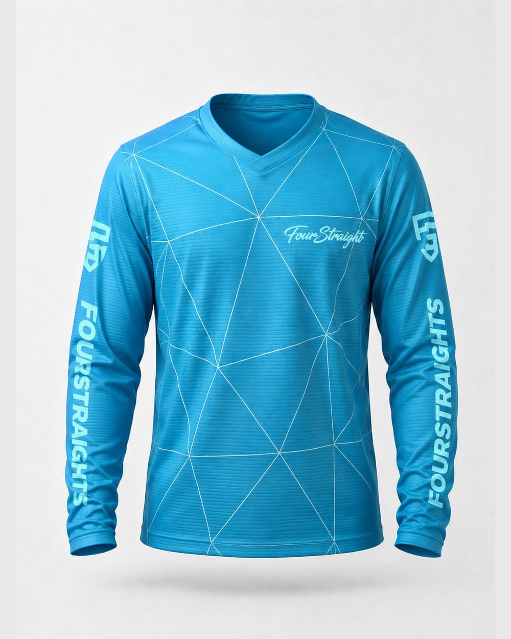 Jersey Geométrico Celeste — ropa técnica Jerseys para BMX, MTB y Downhill