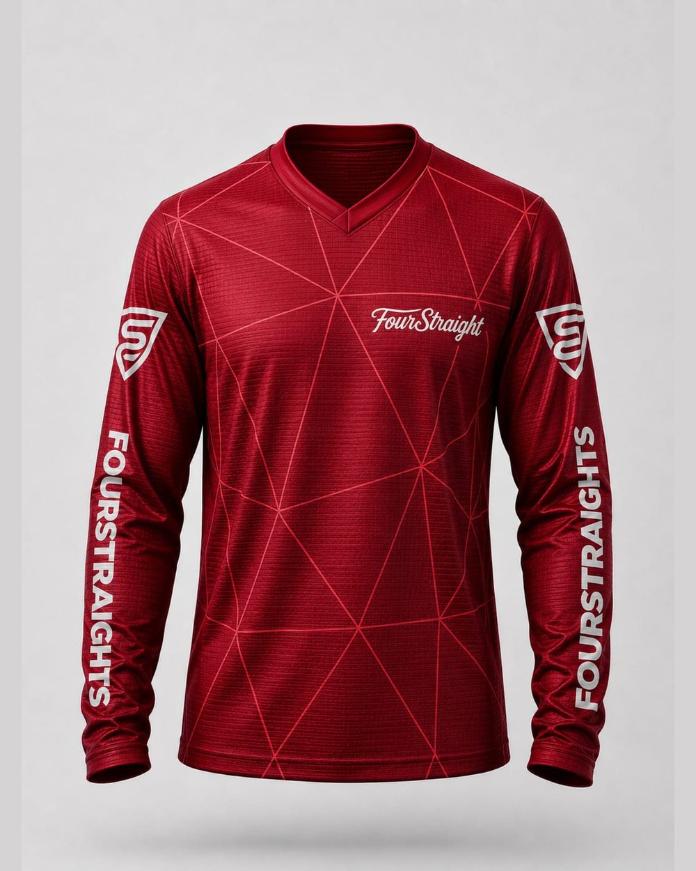 Jersey Geométrico Rojo — ropa técnica Jerseys para BMX, MTB y Downhill