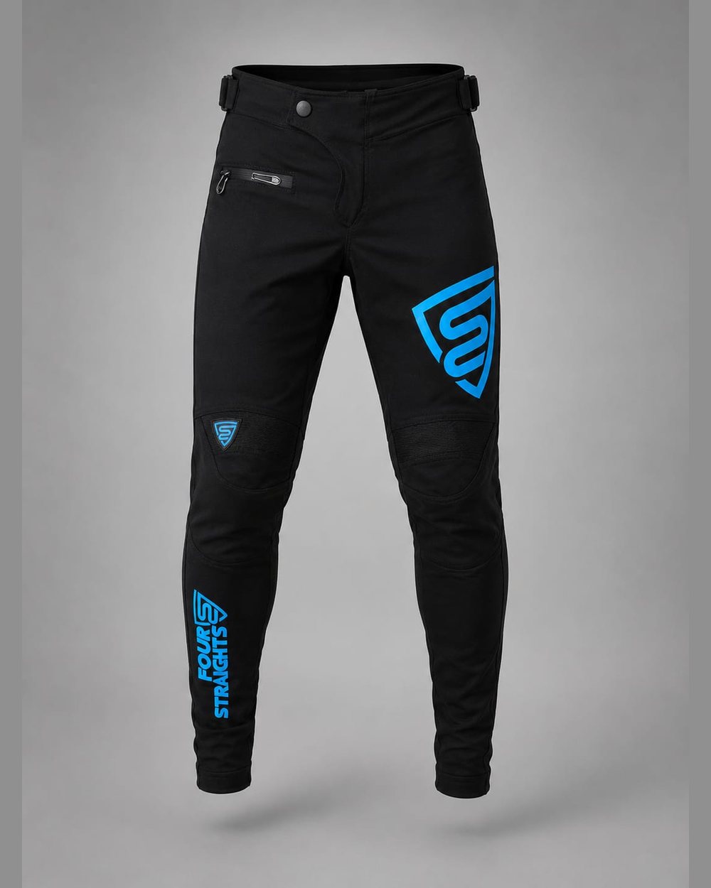 Pantalón Race Negro / Celeste — ropa técnica Pantalones para BMX, MTB y Downhill